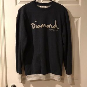 Diamond Supply Co Men's Crewneck M - Blue/Gray